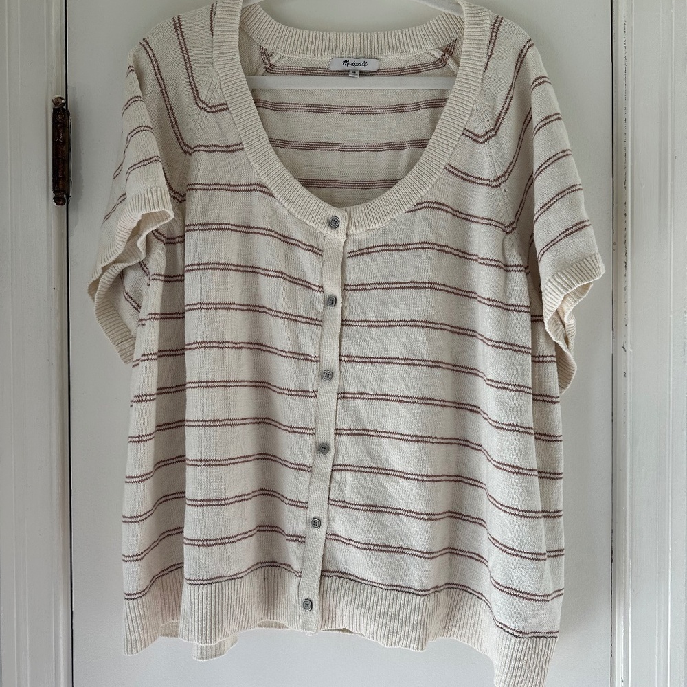 Madewell Short Sleeve Cardigan Top